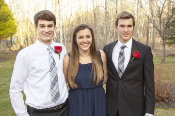 Isabelle (Izzy) Stauber is grateful for good health after a four-wheeler accident in August 2015. She recently celebrated the confirmation of two of her cousins who were with her the day of the accident, Jaxson Stauber (left) and Levi Stauber (right).​